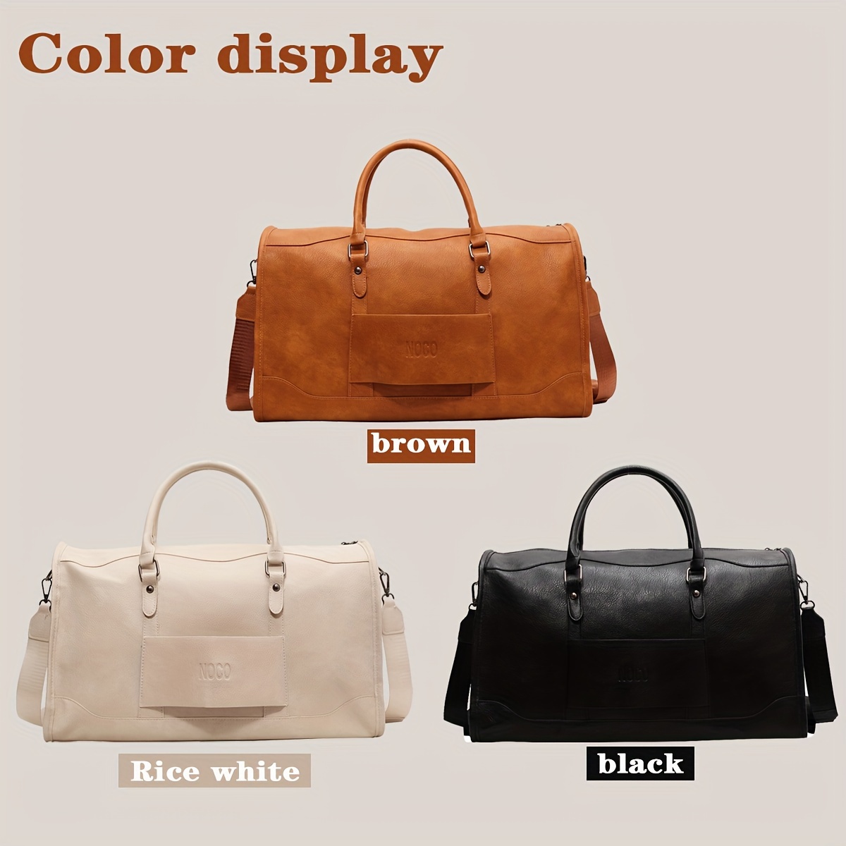 1pc mens large capacity handbag short distance travel bag fashion fitness bag short term travel storage bag details 1