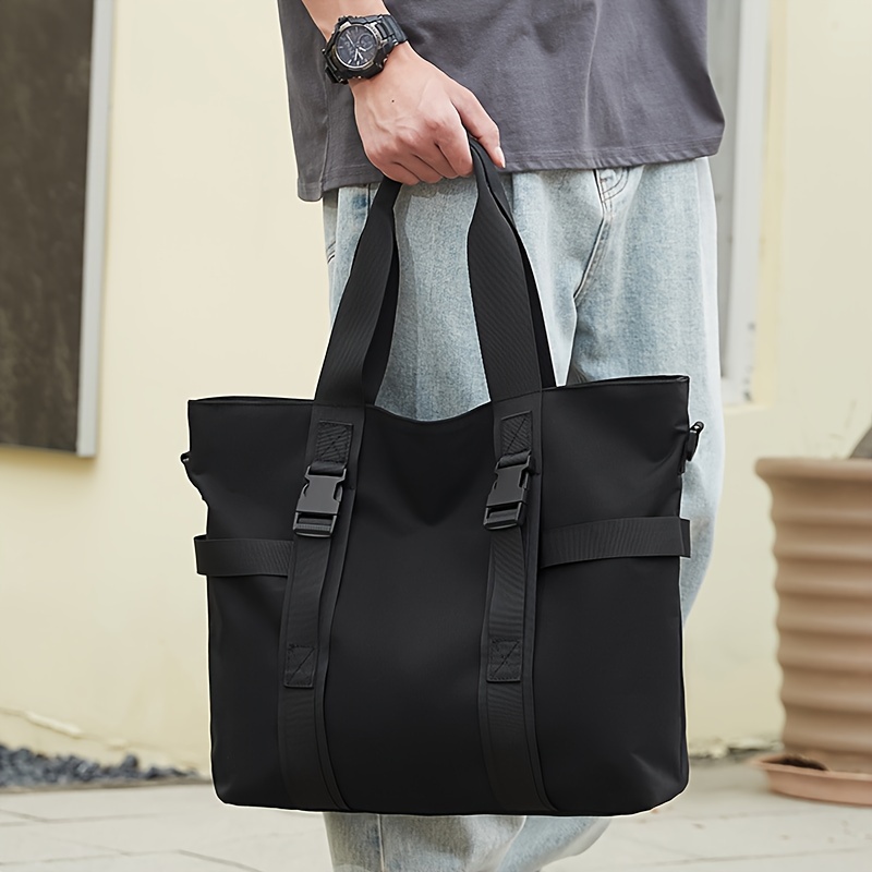 casual large capacity handbags, 1pc mens casual large capacity handbags cross body bags commuter daily tote bags details 3