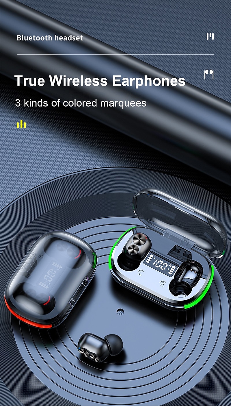 Front view of TWS earbuds