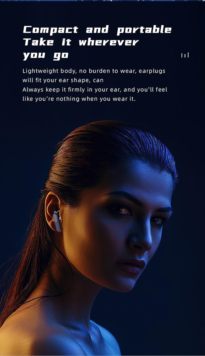 Close-up of earbud touch-sensitive area