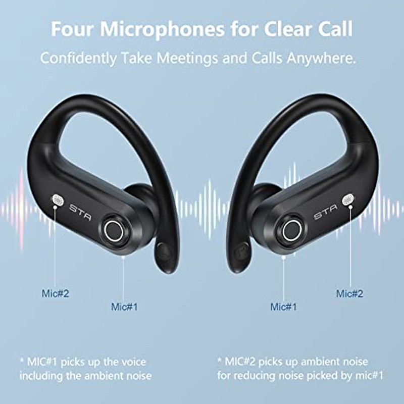 Side view of earbuds