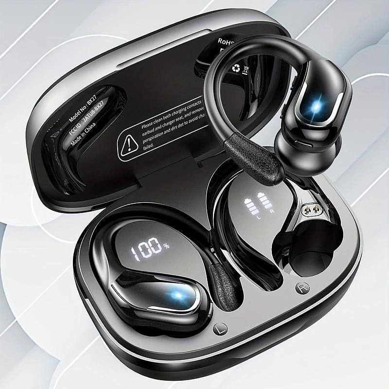 Front view of wireless earbuds