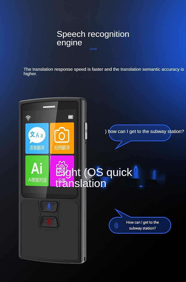 Translator screen interface