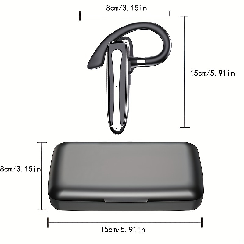 Side view of ear-hook earbuds
