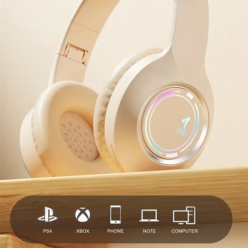Headphones placed on a travel bag