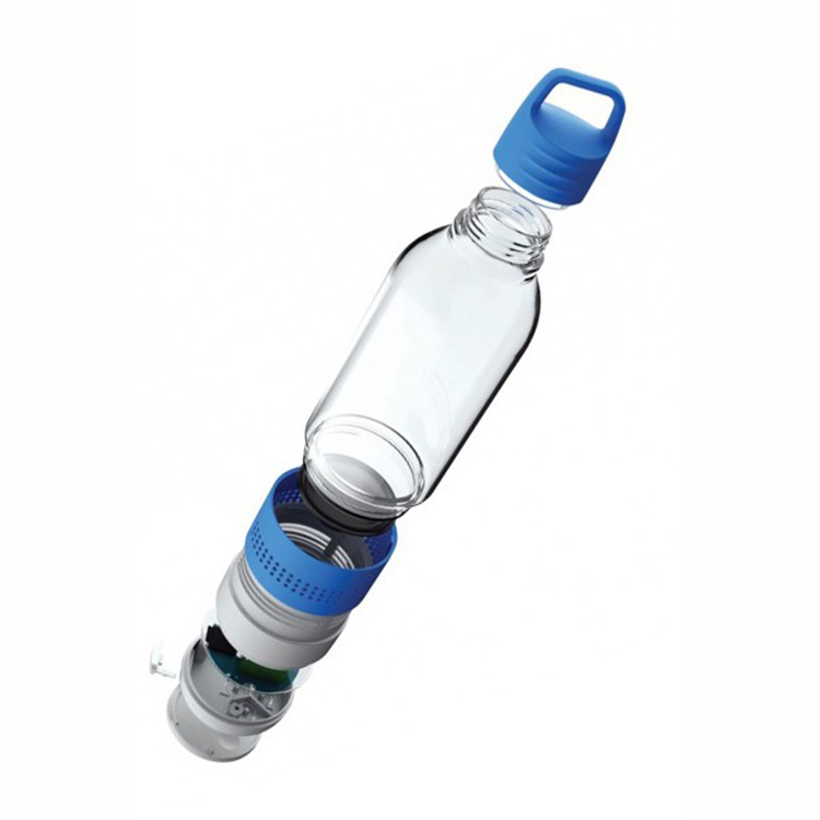 Outdoor hiking waterproof bottle speaker - Charging port