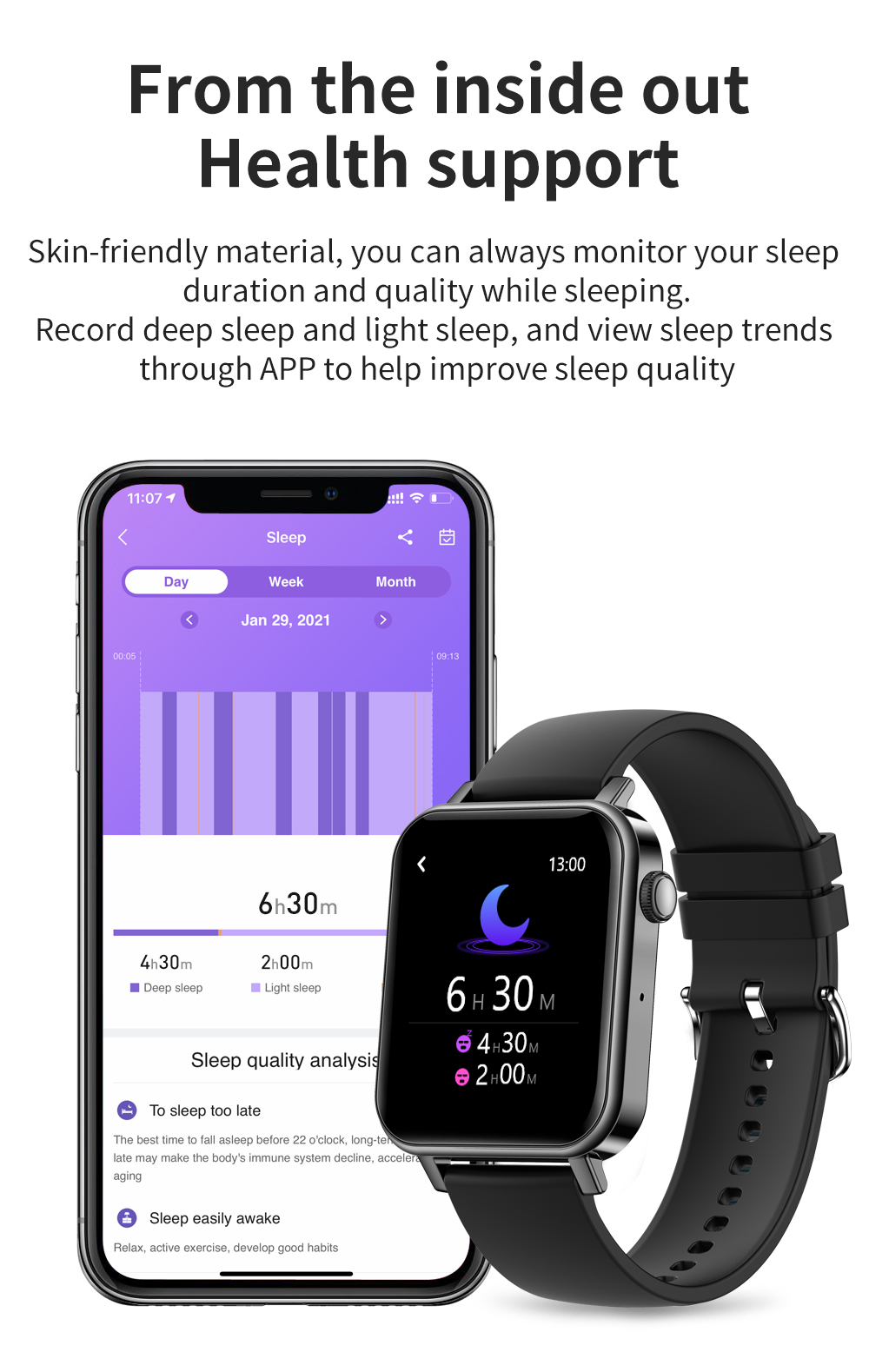 Sleep tracking chart