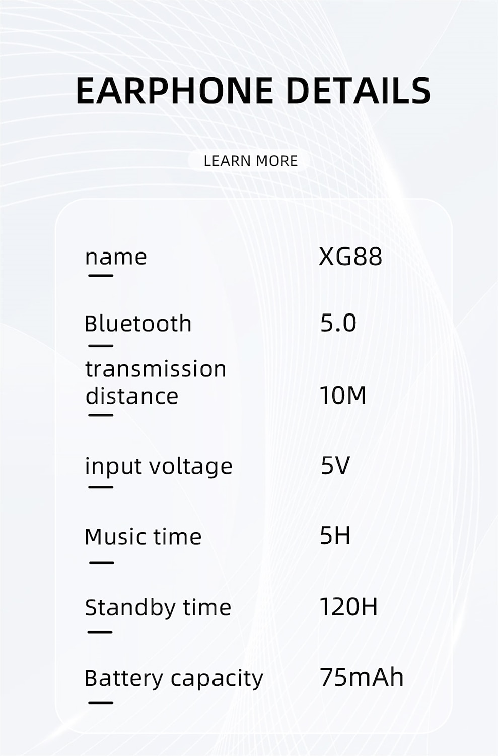 XG-88 size comparison with standard eyeglasses