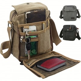 Vintage Design Square Bag, Zipper All-Match Travel Storage Bag, Casual Crossbody Bag