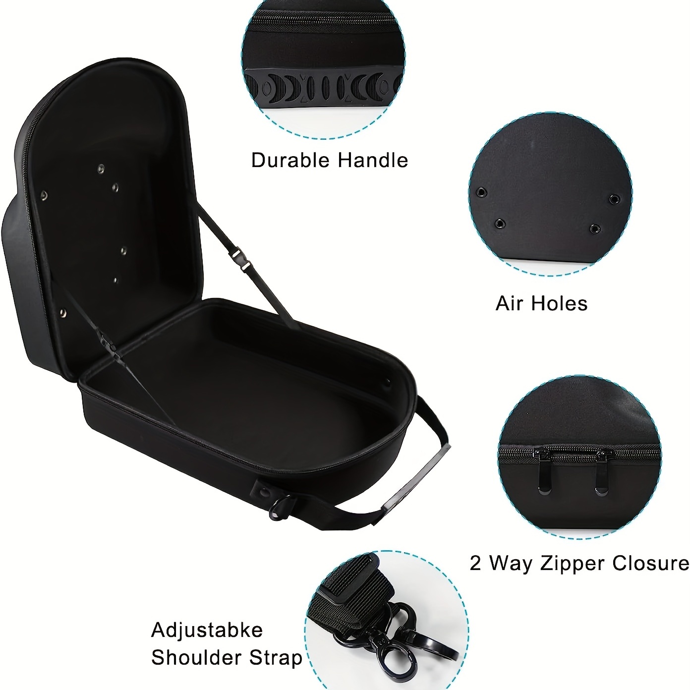 1pc hat travel case crossbody bag with 2 hat brim benders hat storage for baseball hats hat storage bag hat holder hat case with durable handle includes 1 hat travel case and 2 hat brim benders details 2